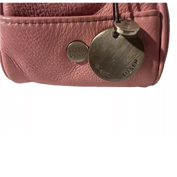 Sigrid Olsen Small  Hobo Purse/Shoulder Bag Genuine Smooth Leather Light Pink - Picture 6 of 15